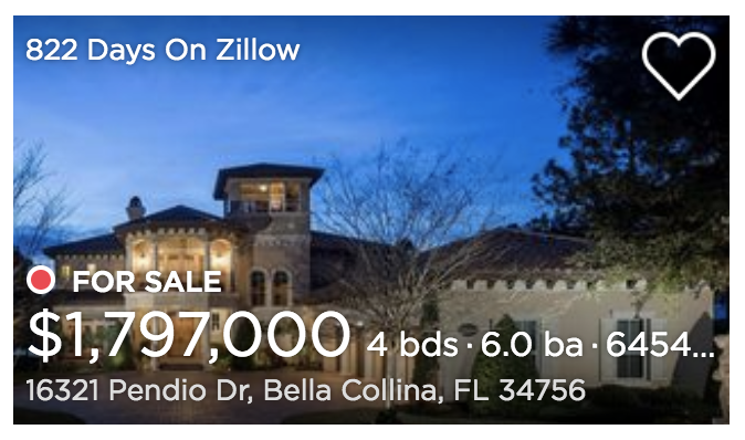 822 day for sale and no one wants a deal in Bella Collina 