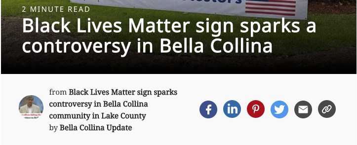 Black Lives matter sign sparks controversy