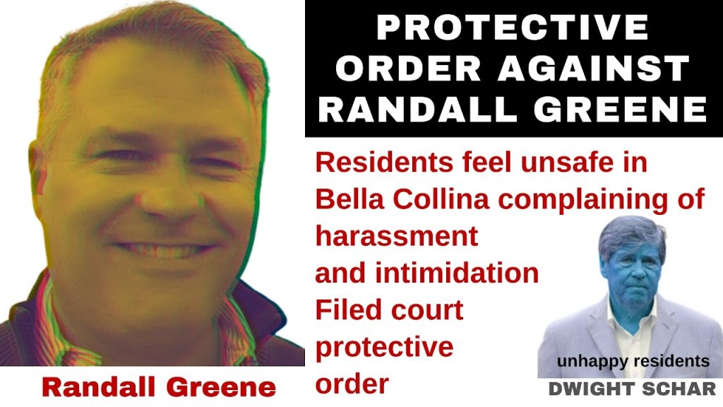 PROTECTIVE ORDER against RANDALL GREENE