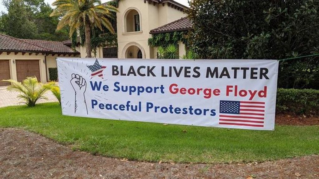 Black Lives Matter Sign Sparks Controversy